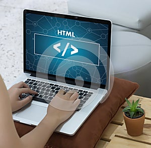 PHP HTML DEVELOPER Web Code design Programmer working in a soft
