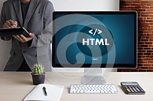 PHP HTML DEVELOPER Web Code design Programmer working in a soft