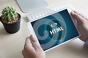 PHP HTML DEVELOPER Web Code design Programmer working in a soft