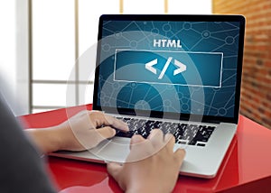 PHP HTML DEVELOPER Web Code design Programmer working in a soft
