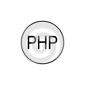 PHP icon. Element of online and web for mobile concept and web apps icon. Thin line icon for website design and development, app