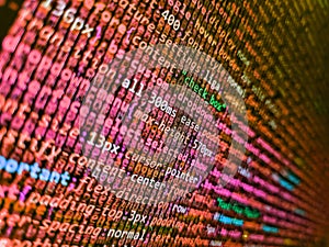 Php language and coding function developer. Big data storage and cloud computing representation. Software developer programming