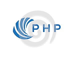 PHP letter logo design on white background. PHP creative circle letter logo concept