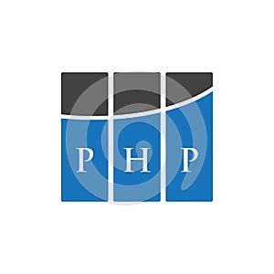 PHP letter logo design on WHITE background. PHP creative initials letter logo concept. PHP letter design.PHP letter logo design on
