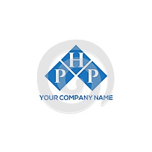 PHP letter logo design on WHITE background. PHP creative initials letter logo concept. PHP letter design