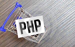 PHP modern programming language for software development or application concept