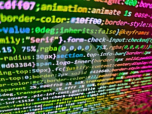Php program function coding  digital_reviews. PHP syntax highlighted. Web app coding. Developer working on program codes. Focus