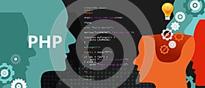 PHP programming language syntax for web coding script in screen