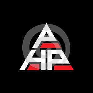 PHP triangle letter logo design with triangle shape. PHP triangle logo design monogram. PHP triangle vector logo template with red