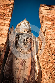 Phra Attarot, Wat Mahathat, Sukhothai Historical Park, Thailand.