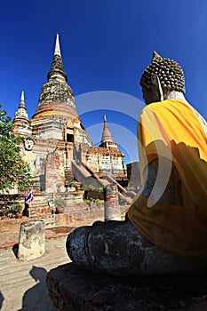 Phra Chedi Chaimongkhon in Wat Yai Chai Mongkhon Templ Ayutthaya photo