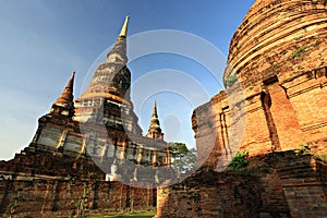 Phra Chedi Chaimongkhon in Wat Yai Chai Mongkhon Templ Ayutthaya