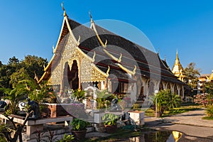 Phra Chedi and Phra Wihan of Wat Chiang Man in Chiang Mai