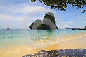 Phra nang beach on railay bay - Krabi - Thailand