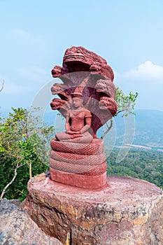 Phra Pang Nak Prok on the cliff, Wat Khao Paya Thong, Lopburi Province, Thailand