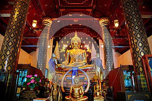 Phra Phuttha Chinnasi Buddha Image at Wat Phra Si Rattana Mahathat Temple in Phitsanulok