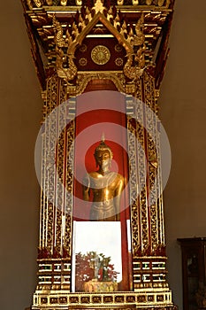 Phra Phuttha Nanthaburi Srisakyamani is a Sukhothai Buddha image at Wat Chang Kham Worawihan.