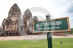 Phra Prang Sam Yot, The city of monkey in Lopburi.