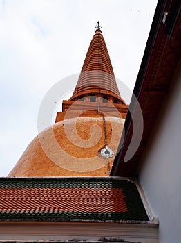 Phra Prathomchedi at Nakhon pathom. The Biggest Pogoda in the past of Thailand History.Nakhon pathom, Thailand, 8th May.2022