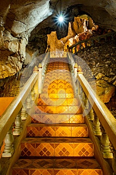 Phra Sabai cave with walkway in Lampang province