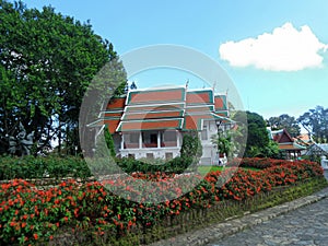 Phra Tamnak Phuping Rajanives, the main building of the Winter Palace , in the rose garden