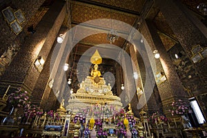 Phra Ubosot of Wat Pho or Temple of Reclining Buddha, Bangkok, Thailand photo
