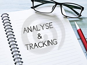 Phrase analyse and tracking written on notebook