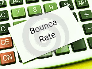 Phrase bounce rate on white card.