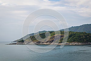 Phromthep cape viewpoint with sunset sky in Phuket, Thailand