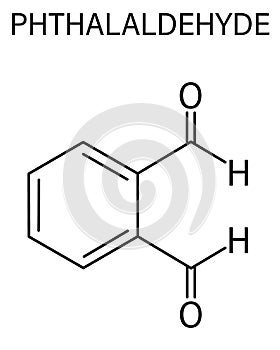 Phthalaldehyde molecule. Skeletal formula.