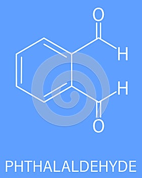 Phthalaldehyde molecule. Skeletal formula.