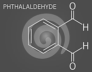 Phthalaldehyde molecule. Skeletal formula.