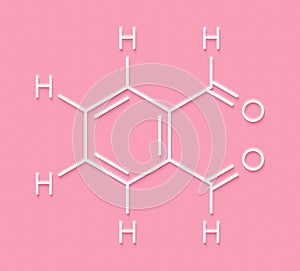 Phthalaldehyde ortho-phthalaldehyde, OPA disinfectant molecule. Skeletal formula. photo