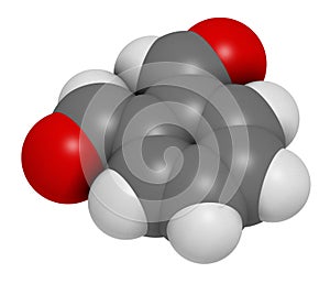 Phthalaldehyde ortho-phthalaldehyde, OPA disinfectant molecule. 3D rendering. Atoms are represented as spheres with.