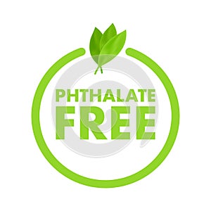 Phthalate free sign, label. Product with no phthalate added icon. Vector stock illustration