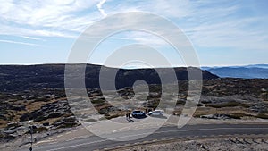 The phto of the road to the Covao Dos Conchos in Serra Da Estrela Natural Park in Portugal