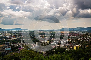 Phuket Landscape aerial view from Khao Rang