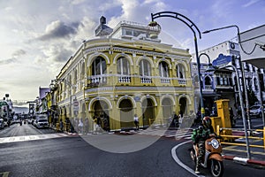 Phuket old town landscape in Thailand photo