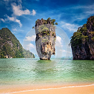 Phuket Thailand famous landmark - James Bond island photo