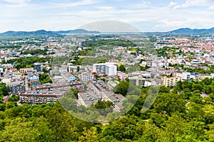 Phuket Town top view from Rang Hill
