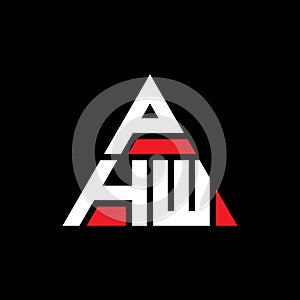 PHW triangle letter logo design with triangle shape. PHW triangle logo design monogram. PHW triangle vector logo template with red