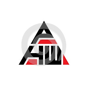 PHW triangle letter logo design with triangle shape. PHW triangle logo design monogram. PHW triangle vector logo template with red