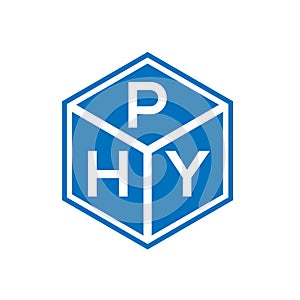 PHY letter logo design on black background. PHY creative initials letter logo concept. PHY letter design