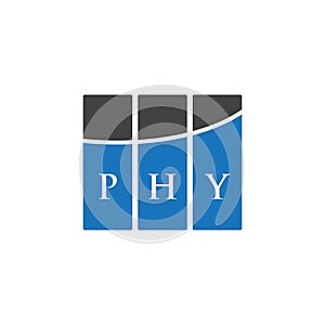 PHY letter logo design on WHITE background. PHY creative initials letter logo concept. PHY letter design.PHY letter logo design on