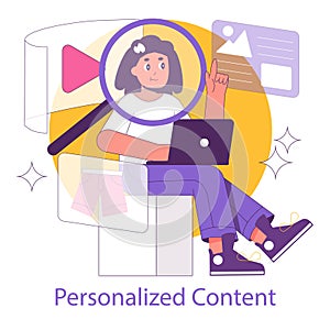 phygital. Flat Vector Illustration