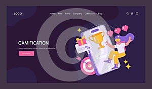 phygital. Flat Vector Illustration