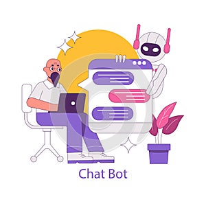 phygital. Flat Vector Illustration