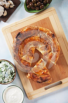 Phyllo pastry cheese pie