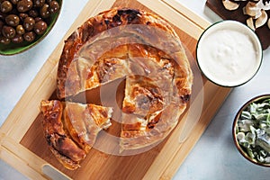 Phyllo pastry cheese pie