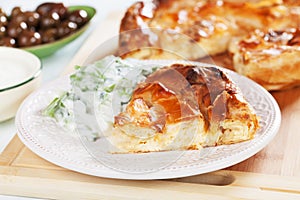 Phyllo pastry cheese pie